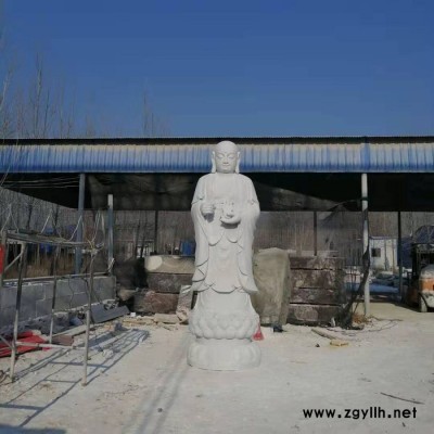 曲阳正普园林雕塑 地藏王石雕像  石雕佛像  汉白玉地藏王石雕像  厂家专业加工制作