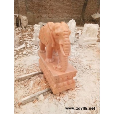 正普园林雕塑 石雕大象  晚霞红石雕大象  大象雕塑  汉白玉石雕大象  一件也给出厂价