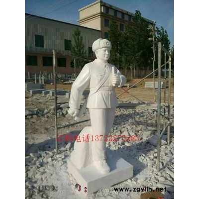 石雕抗战时期英雄人物 石雕英雄纪念雕像 军人浮雕笔画