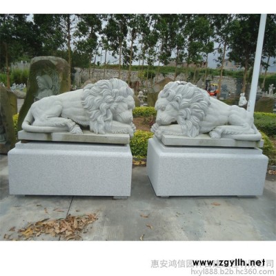 工厂直供欧洲狮石雕 大理石欧式狮子 户外鱼尾狮天然石头雕刻摆件 石雕欧洲狮