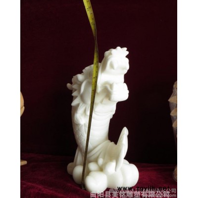 石雕龙 晚霞红大理石喷水龙 动物雕塑摆件 曲阳石雕 可定做