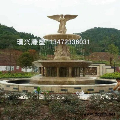 璞兴雕塑 石雕喷泉 欧式花岗岩喷泉 景观喷泉制作