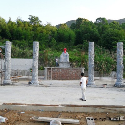 星博石业 寺庙石龙柱石雕龙柱广场石龙柱石雕华表文化柱