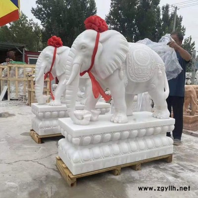 宏禄 石雕大象大理石晚霞红大象镇宅石象寺庙酒店石雕动物大象 价格电议 欢迎来电咨询