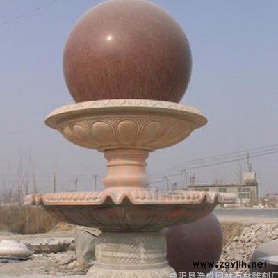 风水球喷泉 石雕汉白玉喷泉大型风水球流水喷泉