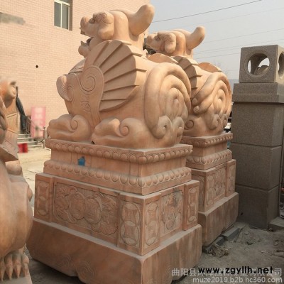 沐泽**镇宅风水神兽貔貅雕像石雕青石貔貅镇宅神兽石雕定制