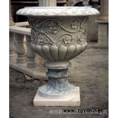 花钵工艺品 大理石花钵 工艺品花盆 工艺品花钵 汉白玉花盆 大理石花瓶 汉白玉花瓶 石雕花瓶石雕花钵 石材花钵