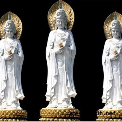 奇宝 园林雕塑  石雕观音佛像 大理石石雕佛像 寺庙滴送子观音雕塑