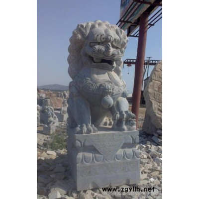 石雕青石狮子 镇宅看门石狮子大型青石狮子 曲阳石雕石狮子