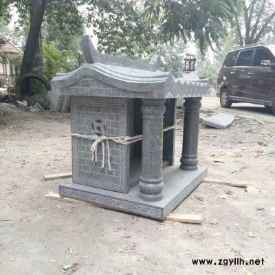 石雕仿古土地庙做旧青石山神庙大理石雕刻祭祀供奉祠堂