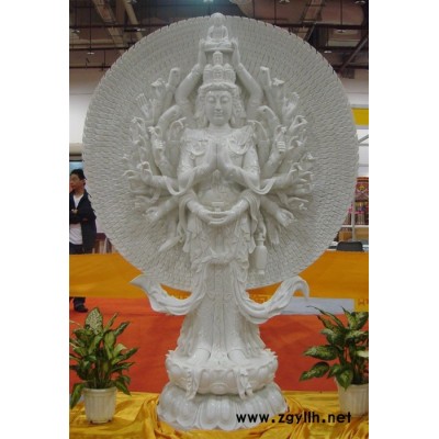 石雕观音像  汉白玉观音 观音石雕   汉白玉佛像    大型观音雕像批发 **观音像 石雕生产厂家