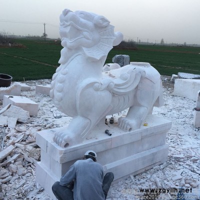 沐泽石雕招财貔貅神兽雕塑浮雕刻字加工古建园林仿古动物雕刻 石雕貔貅