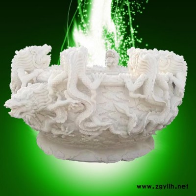 【永康雕塑】 供应石雕花盆 石雕工艺品 园林摆件石花盆工艺品 欢迎洽谈