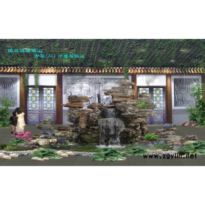 奇石报价  水泥假山制作  塑山塑树 塑石雕塑图2