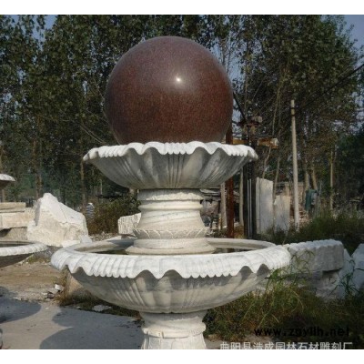 欧式园林石雕喷泉 汉白玉石头喷泉 大型园林喷泉雕塑