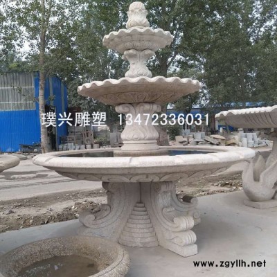 璞兴雕塑 石雕喷泉 锈石喷泉 小区景观喷泉  小型喷泉