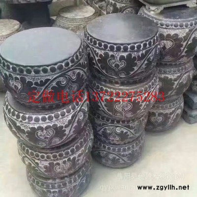 石雕柱顶石 空心柱子皮 青石垫基石柱脚石