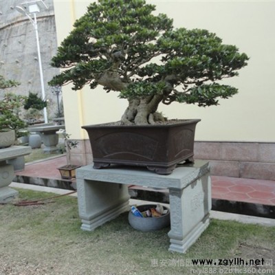 福建供应石雕花架盆景台 定制石桌子花托 花园庭院仿古石雕摆件