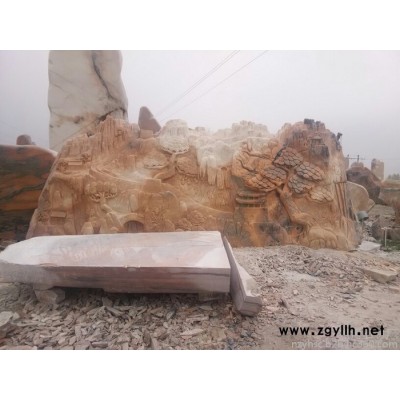 河南石雕自然石 假山石一吨价  上百块石头大小规格都有