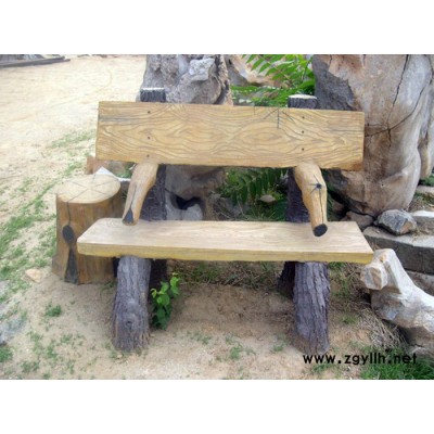 仿制品 水泥假山 塑石雕塑 仿木坐凳图7