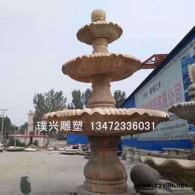 璞兴雕塑 石雕喷泉 小区别墅景观喷泉 大型喷泉制作