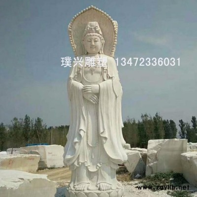 璞兴雕塑 石雕观音三面观音送子观音佛像观音厂家
