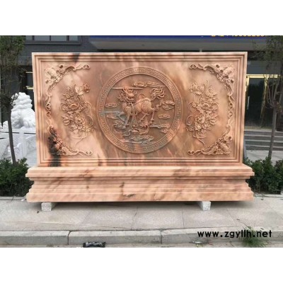 **】庭院别墅石雕影背墙公司单位大厅浮雕墙壁定制壁画
