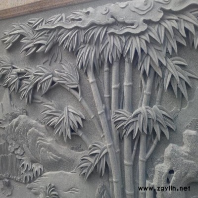 福建惠安石雕寺庙石材浮雕厂家青石花草浮雕立体浮雕壁画