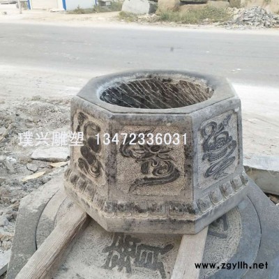 璞兴雕塑 ** 石雕青石井口 仿古井口 吉祥如意井口装饰
