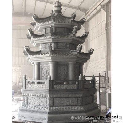 福建厂家定制石雕青石墓塔  寺庙佛塔 八宝塔  花岗岩舍利塔 石塔