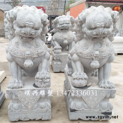 璞兴雕塑 石雕狮子 青石狮子 镇宅石狮子 招财石狮子
