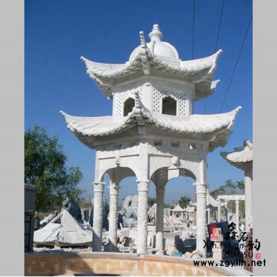 鑫石韵雕塑 石雕 凉亭 曲阳石雕