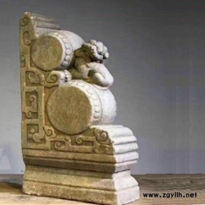 璞兴雕塑 石雕门墩青石做旧门墩石狮子镇宅招财庭院摆件