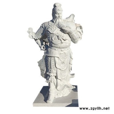 **青石雕刻关公像石雕站关公雕塑仿古石雕关羽坐像雕塑