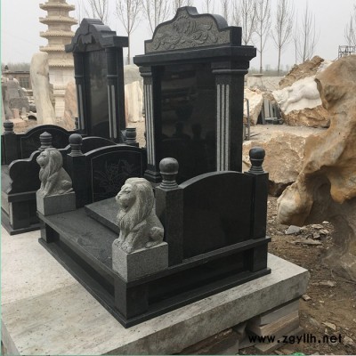 沐泽石雕墓碑石材批发 高端陵园墓园实力供应商 黑墓碑厂家批发定做