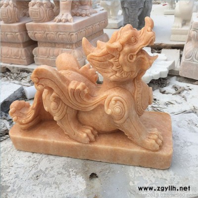 沐泽精晚霞红招财貔貅家居招财风水酒店石雕摆件工艺品雕刻貔貅