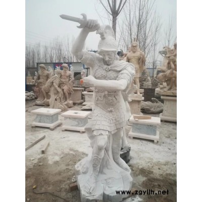 曲阳正普园林雕塑 欧洲石雕武士  罗马武士雕塑   欧式武士雕塑   **  大量批发