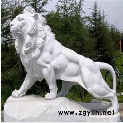 盛晟1 汉白玉石狮子 看门镇宅家用门口石雕摆件 可支持定做 欢迎咨询