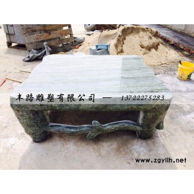 曲阳石雕石桌石凳 大理石树根桌椅 艺术桌子公园户外摆件