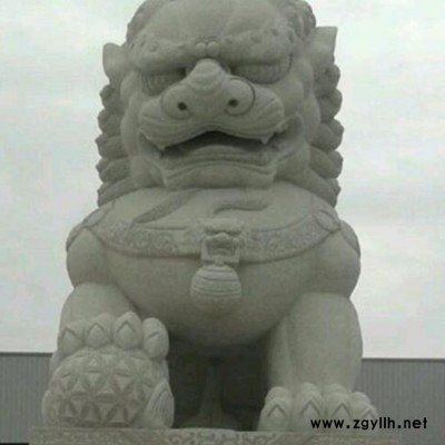 厂家供应景区花岗岩石雕北京狮 雕刻石雕狮子 花岗岩狮子绣石狮