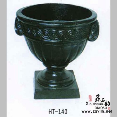 鑫石韵雕塑 石雕 花盆 石材雕塑