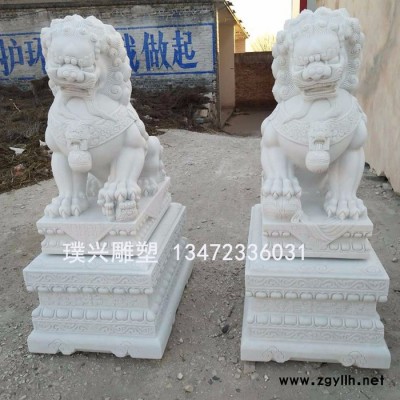 璞兴雕塑 石雕石狮子花岗岩石狮子镇宅辟邪纳福石狮子门口摆件