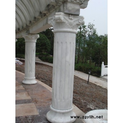 石柱子批发、宝兴汉白玉石柱批发、厂家供应石雕柱子、 罗马柱、 汉白玉柱子