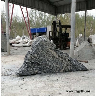 曲阳正普园林雕塑 石雕雪浪切片石  园林风景石切片  园林景观石  曲阳雪浪石厂家直供大量批发