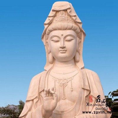 【鑫石韵雕塑】 石雕 观音佛像 来样定制