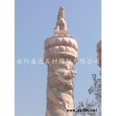 晚霞红龙柱 盘龙柱 石雕华表 龙柱 晚霞红盘龙柱 大理石华表 大理石盘龙柱 大理石龙柱 文化柱 天安门华表 汉白玉华表