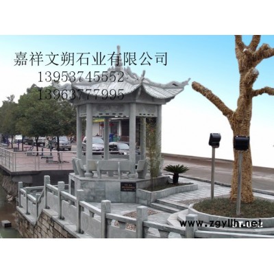 文朔石业供应石材六角亭子-石头亭子制作-石亭子厂家-石雕亭子价格-石凉亭图片