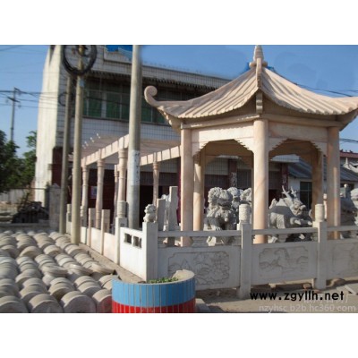 银河晚霞红石亭子 石雕凉亭 单层六角石亭子 公园石凉亭产地销售 1件起批