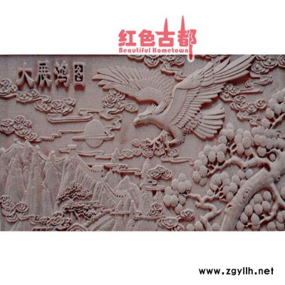 厂家订制 天然大理石 花岗岩雕刻画 万里长城图 大理石雕刻画