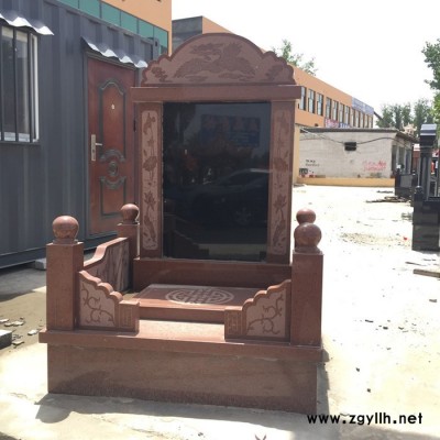 **石雕大理石墓碑 花岗岩刻字石碑 家族组合墓碑陵园墓地摆件